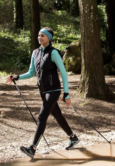 Marche nordique : parcours bleu foncé Saintigny UFOLEP