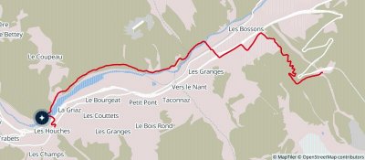 Itinéraire VTT - T : E-Bike MB France-Italie depuis Les Houches