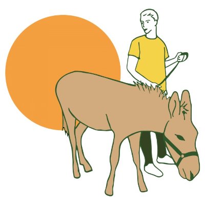 L'âne qui vole, randonnée avec des ânes