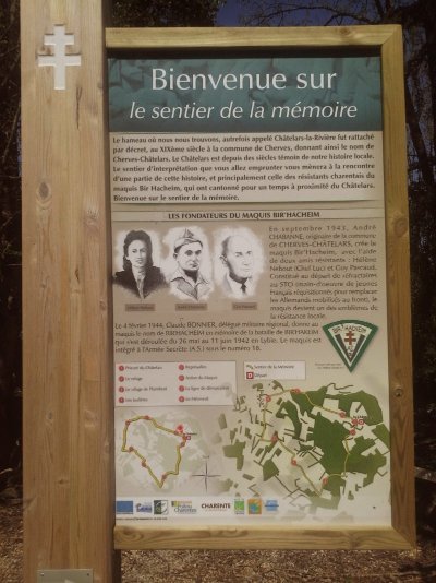 Cherves Chatelars sentier de la Mémoire