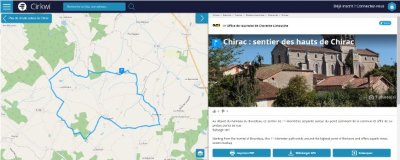 Chirac : sentier des hauts de Chirac