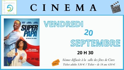 Cinéma à la salle des fêtes de Ciers