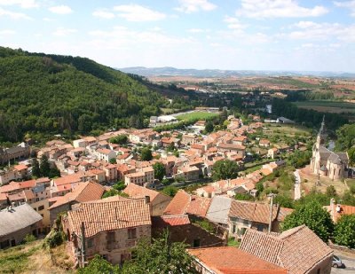 Vue panoramique et visite de Camarès
