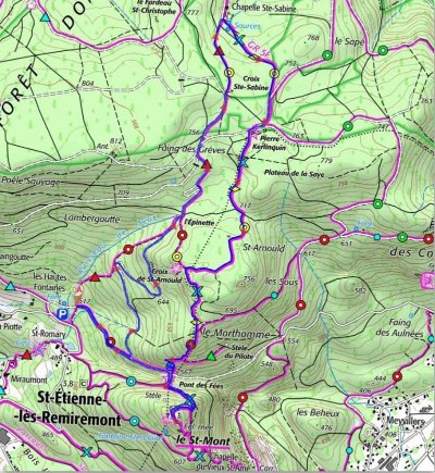 Randonnée - le Saint-Mont par le pont des fées
