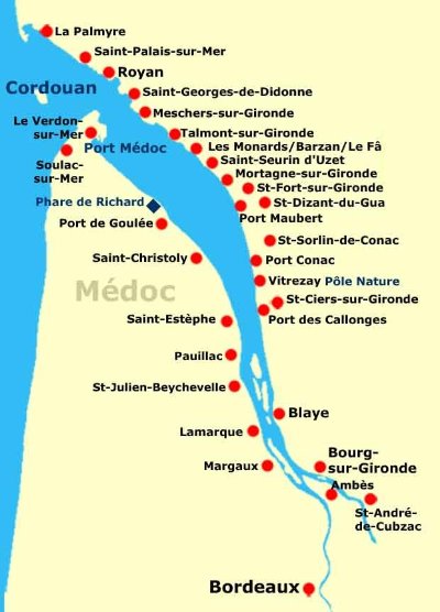 L'Estuaire de la Gironde au départ de Bordeaux