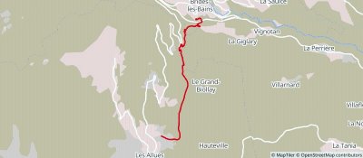 Sentier Les Allues par le bois de Cythère