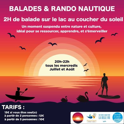 Balade sur le lac au coucher du soleil