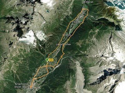 Itinéraire VTT - D : Moraine d'Argentière