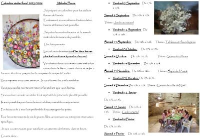 Ateliers floraux chez Mélodie