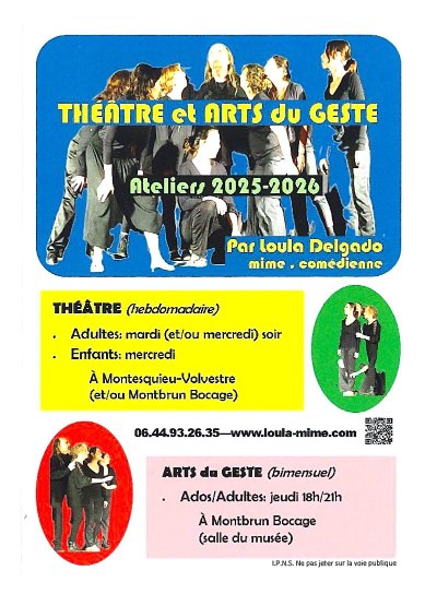 THÉÂTRE ET ARTS DU GESTE : MONTESQUIEU-VOLVESTRE