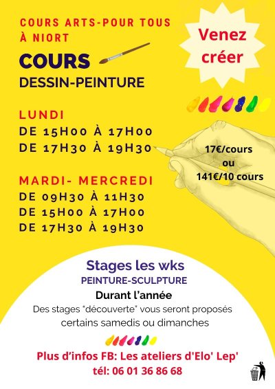 Cours d'art pour tous à Niort