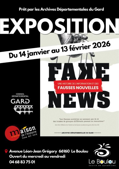 EXPOSITION TEMPORAIRE "FAKE NEWS" PRÊT DES ARCHIVES DÉPARTEMENTALES DU GARD