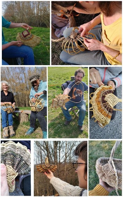 Vannerie Sauvage avec Marion Bidoret: panier en vannerie aleatoire