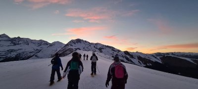 RANDO RAQUETTES COUCHER DE SOLEIL DANS LE LUCHONNAIS