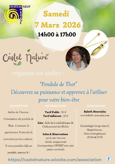 Atelier Pendule de Thot : apprendre à l’utiliser