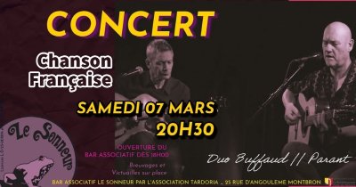 concert, chanson française, duo BUFFAUD//PARANT