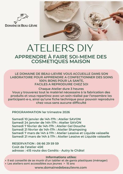 Ateliers DIY : apprendre à fabriquer ses cosmétiques maison