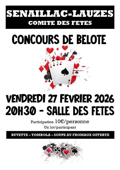 Concours de Belote à Sénaillac-Lauzès