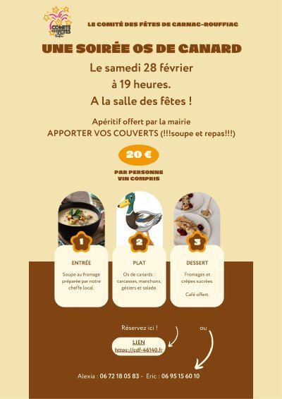 Soirée Os de Canard