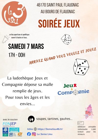 ANNULÉE - Après-midi et Soirée jeux de société