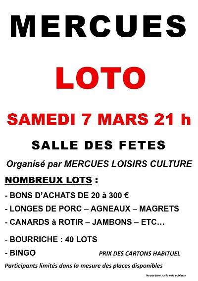 Loto à Mercuès