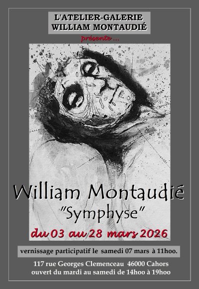 Exposition à l'atelier-galerie William Montaudié: "Symphyse"