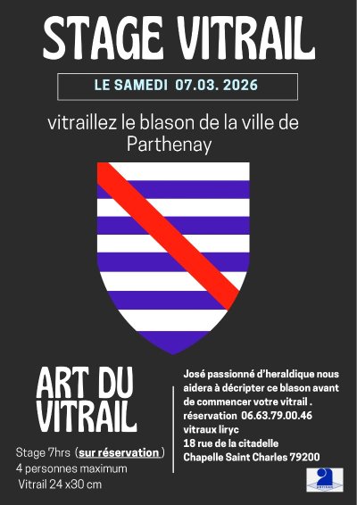Vitraillez le blason de la ville de Parthenay