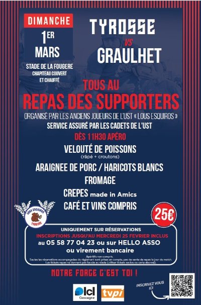 Repas des supporters organisé par les anciens joueurs de l'UST "Lous Esquiros"