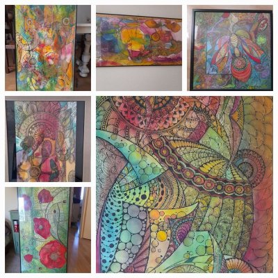 Exposition à la Cabane Bleue : Chantal Dupin, alias Astria, et Jean-Claude Diquero