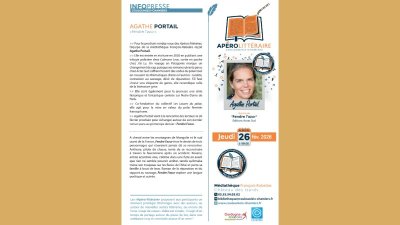 Apéros littéraires - Agathe Portail et son roman "Fendre l'azur"