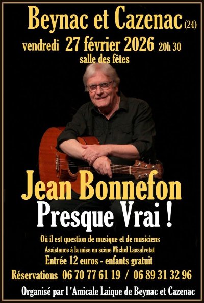 Spectacle  "Presque Vrai" avec Jean Bonnefon