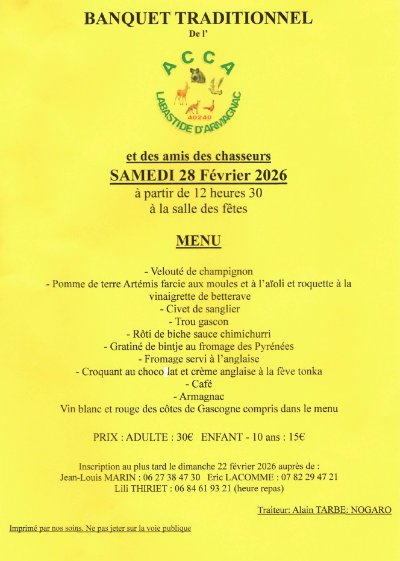 Banquet traditionnel de l'ACCA