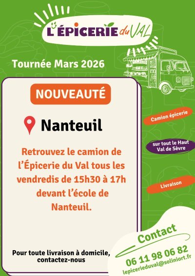 Epicerie du Val - Tournée de mars à Nanteuil