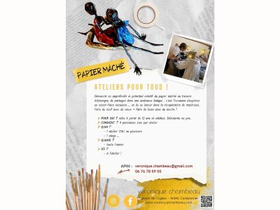 Ateliers d'initiation ou de perfectionnement à la technique du papier mâché