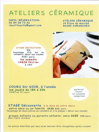 Stage initiation céramique