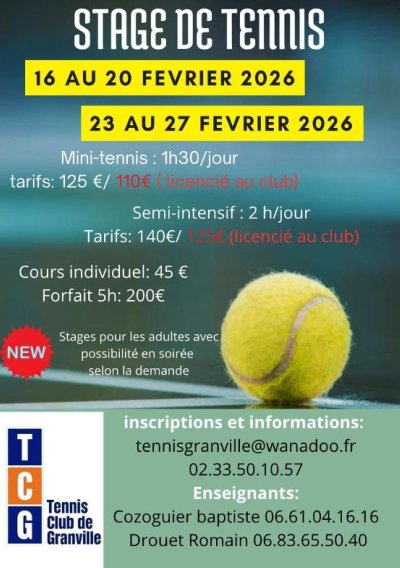 Stages de tennis pour enfants