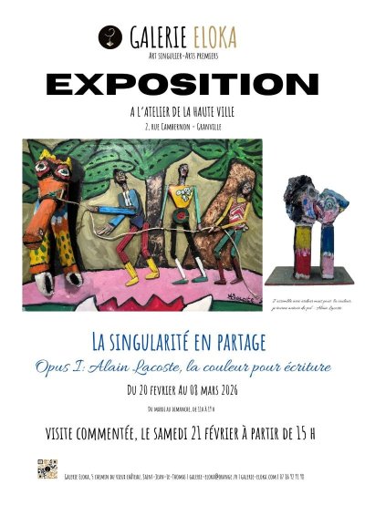 Exposition : La singularité en partage - Opus I : Alain Lacoste, la couleur pour écriture