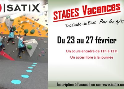 Stage escalade de Bloc pour les 6/12 ans