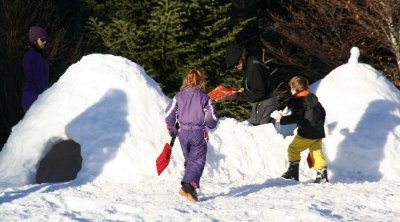Atelier construction d'igloo