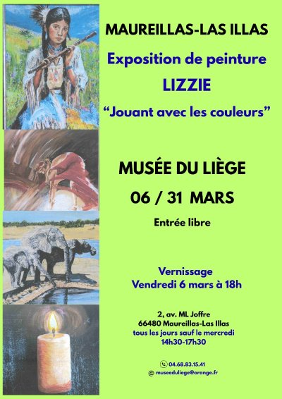 EXPOSITION DE PEINTURE "JOUANT AVEC LES COULEURS" PAR LIZZY