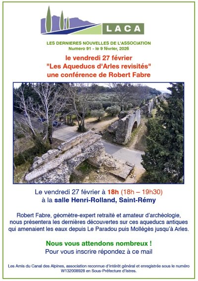 Conférence : "Les Aqueducs d'Arles revisités"