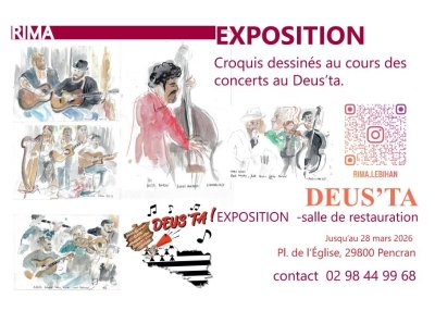 Exposition - Croquis de concerts au Deus'Ta