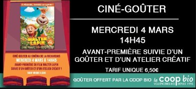 Ciné-goûter - Walter lapin