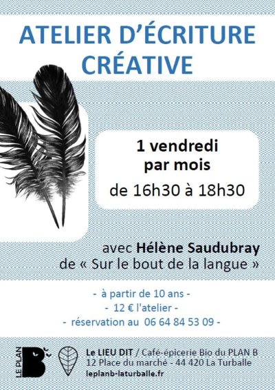 Atelier d'écriture créative avec Hélène Saudubray