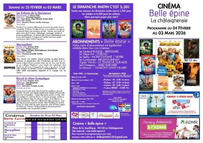 Cinéma du mois de février - mars