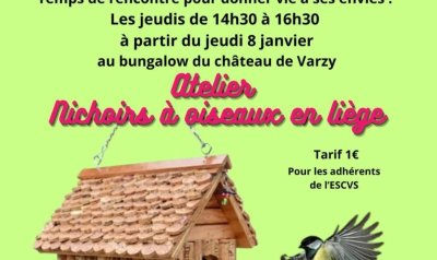 Atelier nichoirs à oiseaux en liège