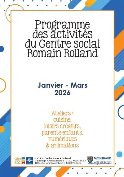 Programme des activités du Centre Social Romain Rolland de janvier à mars 2026