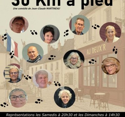 La troupe en délire : 30 km à pied