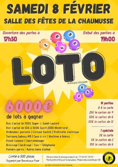 LOTO organisé par Grandvaux Foot