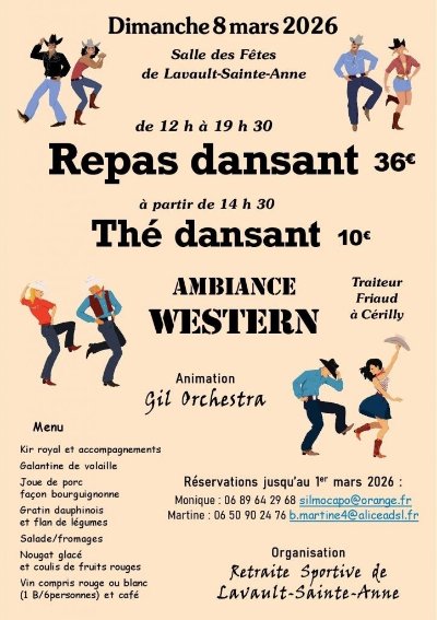 Repas et thé dansant : Ambiance Western